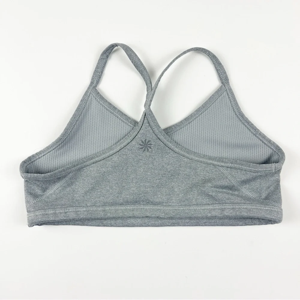 Athleta Girl Heather Gray All Day Bra M 8-10 - Picture 2 of 3